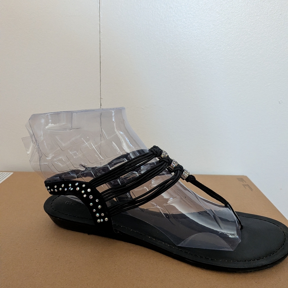 Madden Girl Black Sequin Sandals - Picture 9 of 11